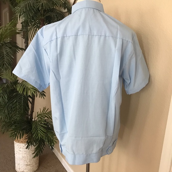SALE❣️Powder Blue Polo Jack Hugo Short sleeves Barong Tagalog in size 2X - Picture 6 of 6
